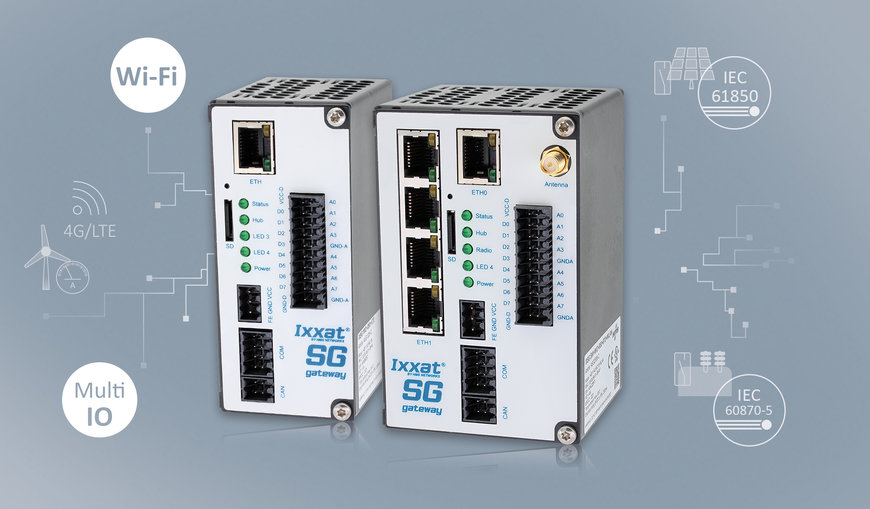 Connexion des capteurs d'E/S et Wi-Fi aux réseaux d'énergie avec les passerelles Ixxat Smart Grid